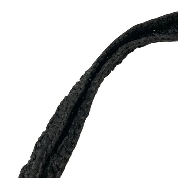 Auth COACH - cal99 Black Straw Shoulder Bag - Picture 5 of 9